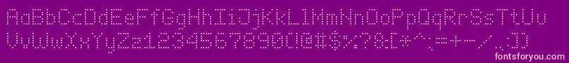 EnhancedDotDigital7 Font – Pink Fonts on Purple Background