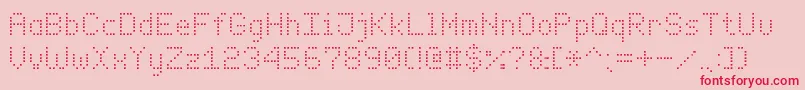 EnhancedDotDigital7 Font – Red Fonts on Pink Background