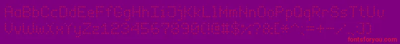 EnhancedDotDigital7 Font – Red Fonts on Purple Background