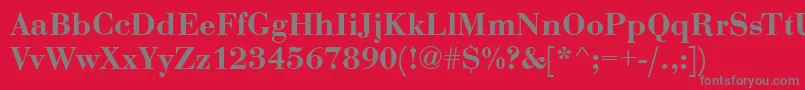 BodoniDemiRegular Font – Gray Fonts on Red Background