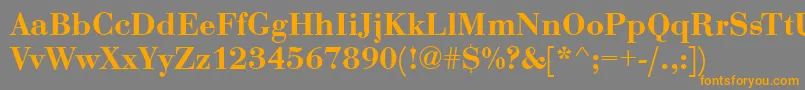 BodoniDemiRegular Font – Orange Fonts on Gray Background