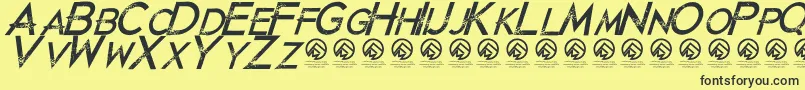 fuente JustdiealreadyItalic – Fuentes Negras Sobre Fondo Amarillo