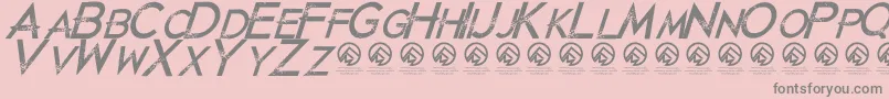 JustdiealreadyItalic Font – Gray Fonts on Pink Background