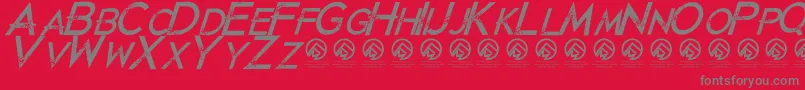 fuente JustdiealreadyItalic – Fuentes Grises Sobre Fondo Rojo
