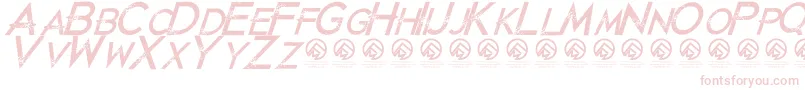 JustdiealreadyItalic Font – Pink Fonts on White Background