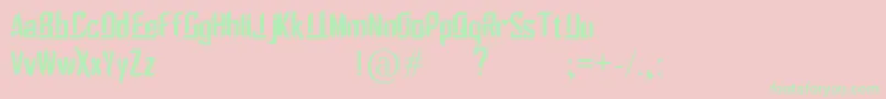 Stiletto Font – Green Fonts on Pink Background