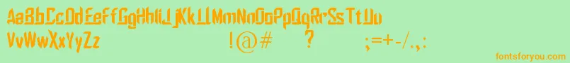 Stiletto Font – Orange Fonts on Green Background