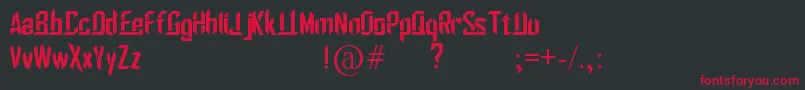 Stiletto Font – Red Fonts on Black Background