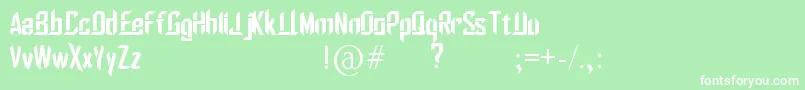 Stiletto Font – White Fonts on Green Background