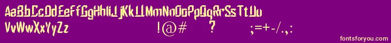 Stiletto Font – Yellow Fonts on Purple Background