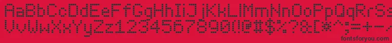フォントLedBoard7 – 赤い背景に黒い文字