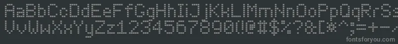 Шрифт LedBoard7 – серые шрифты на чёрном фоне