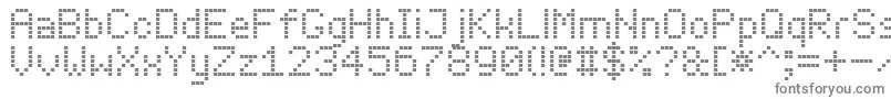 フォントLedBoard7 – 白い背景に灰色の文字