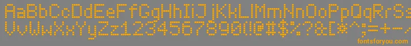 fuente LedBoard7 – Fuentes Naranjas Sobre Fondo Gris