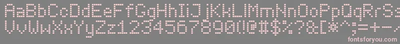 LedBoard7 Font – Pink Fonts on Gray Background