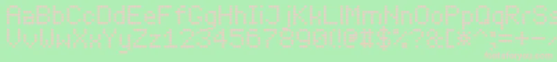 フォントLedBoard7 – 緑の背景にピンクのフォント
