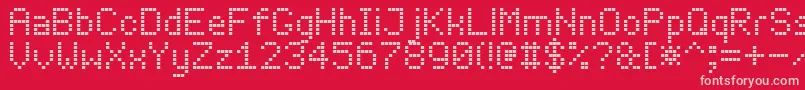 LedBoard7 Font – Pink Fonts on Red Background