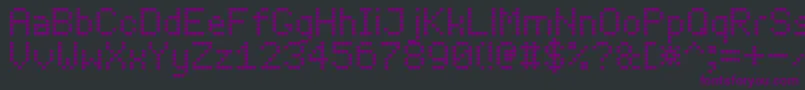 LedBoard7 Font – Purple Fonts on Black Background