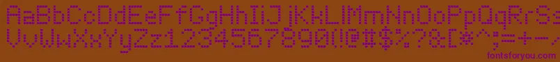 fuente LedBoard7 – Fuentes Moradas Sobre Fondo Marrón