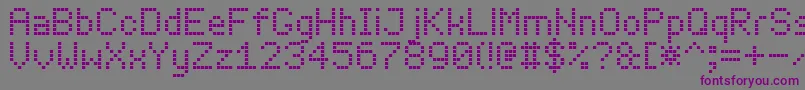 LedBoard7 Font – Purple Fonts on Gray Background