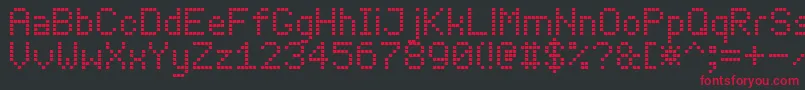 フォントLedBoard7 – 黒い背景に赤い文字