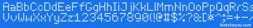 LedBoard7 Font – White Fonts on Blue Background