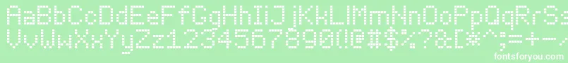 フォントLedBoard7 – 緑の背景に白い文字