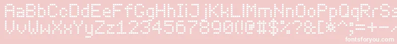 フォントLedBoard7 – ピンクの背景に白い文字