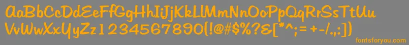 HudsonRegular-Schriftart – Orangefarbene Schriften auf grauem Hintergrund