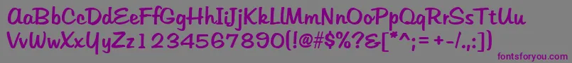 HudsonRegular Font – Purple Fonts on Gray Background