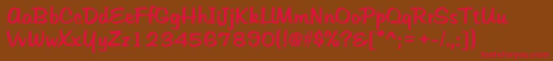 HudsonRegular Font – Red Fonts on Brown Background