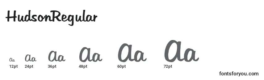 HudsonRegular Font Sizes