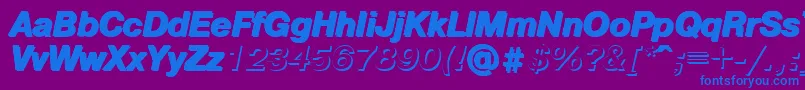 Шрифт Pgsi – синие шрифты на фиолетовом фоне