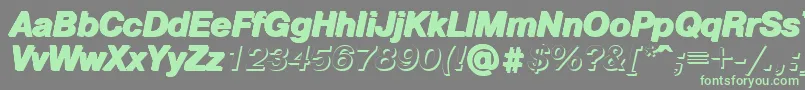Шрифт Pgsi – зелёные шрифты на сером фоне