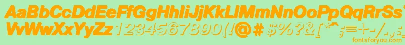 Pgsi Font – Orange Fonts on Green Background