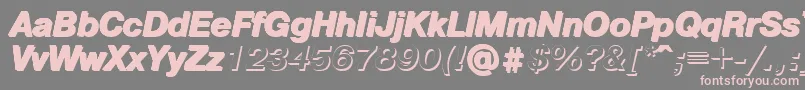 Шрифт Pgsi – розовые шрифты на сером фоне