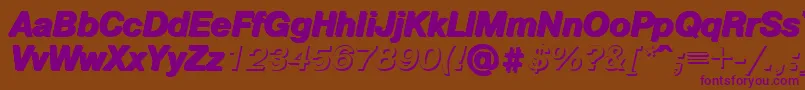Pgsi-fontti – violetit fontit ruskealla taustalla