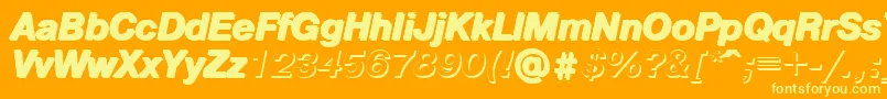 Pgsi Font – Yellow Fonts on Orange Background