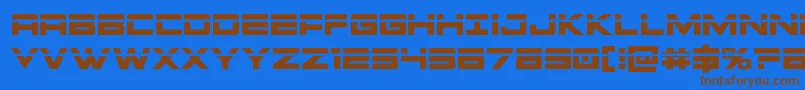 Montroclaser Font – Brown Fonts on Blue Background