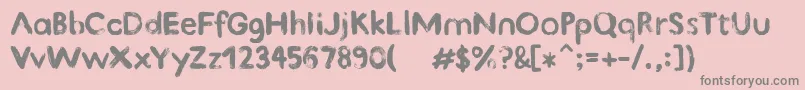フォントKindTypeBeta01 – ピンクの背景に灰色の文字