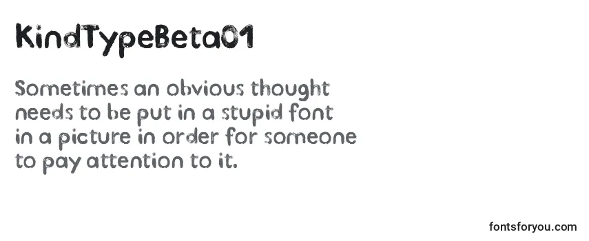 Review of the KindTypeBeta01 Font