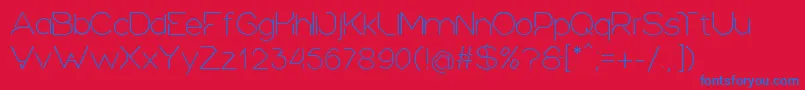 Czcionka Heroic – niebieskie czcionki na czerwonym tle