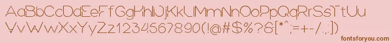 Weitere Informationen zur Heroic-Schriftart Heroic-Schriftart – Braune Schriften auf rosa Hintergrund
