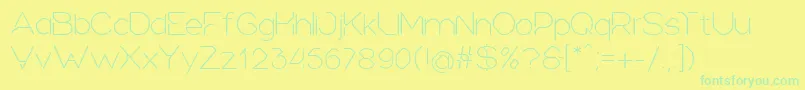 Шрифт Heroic – зелёные шрифты на жёлтом фоне