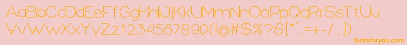 Heroic Font – Orange Fonts on Pink Background