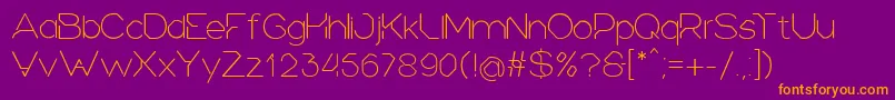 Heroic Font – Orange Fonts on Purple Background
