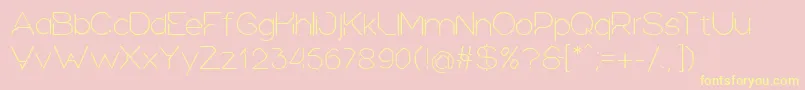Heroic-Schriftart – Gelbe Schriften auf rosa Hintergrund