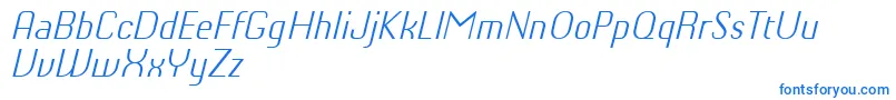 ChiqReducedLightitalic-fontti – siniset fontit