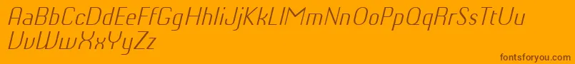 ChiqReducedLightitalic Font – Brown Fonts on Orange Background