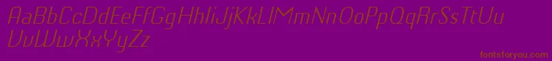 ChiqReducedLightitalic Font – Brown Fonts on Purple Background